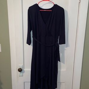 Navy Wrap Dress - XL